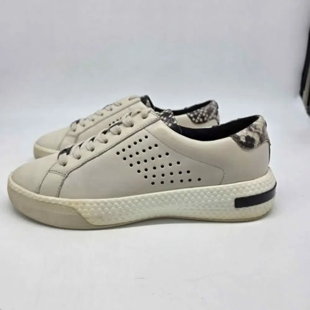 Michael Kors Scotty Lace Up Platform Sneakers Snakeskin Leather 8M